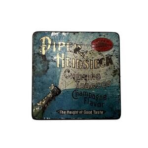 Vintage Tobacco Tin Piper Heidsieck Chewing Tobacco Antique